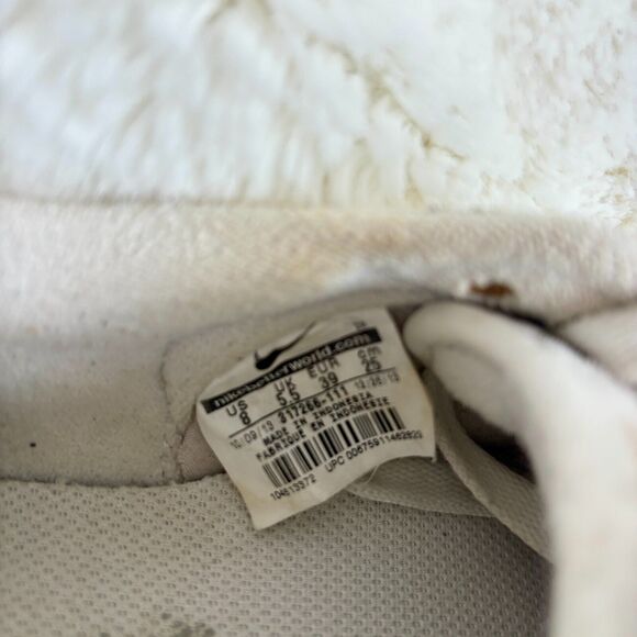 Nike Cortez 317266-111 Triple White Leather Street Sneakers Women's Size 8 - Picture 7 of 9